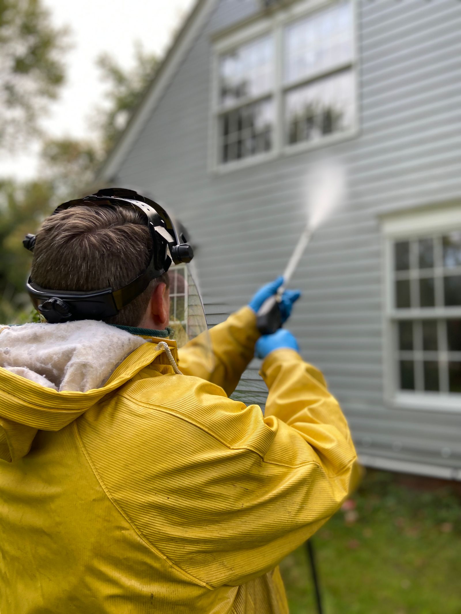 Technician walking a homeowner through the work